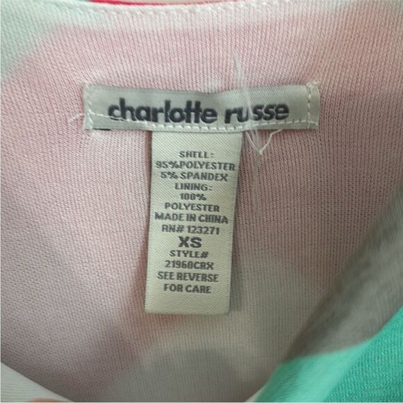 Charlotte Russe Women’s Chevron Multi Stripes Long Tank Maxi Dress Red White XS - Picture 8 of 8